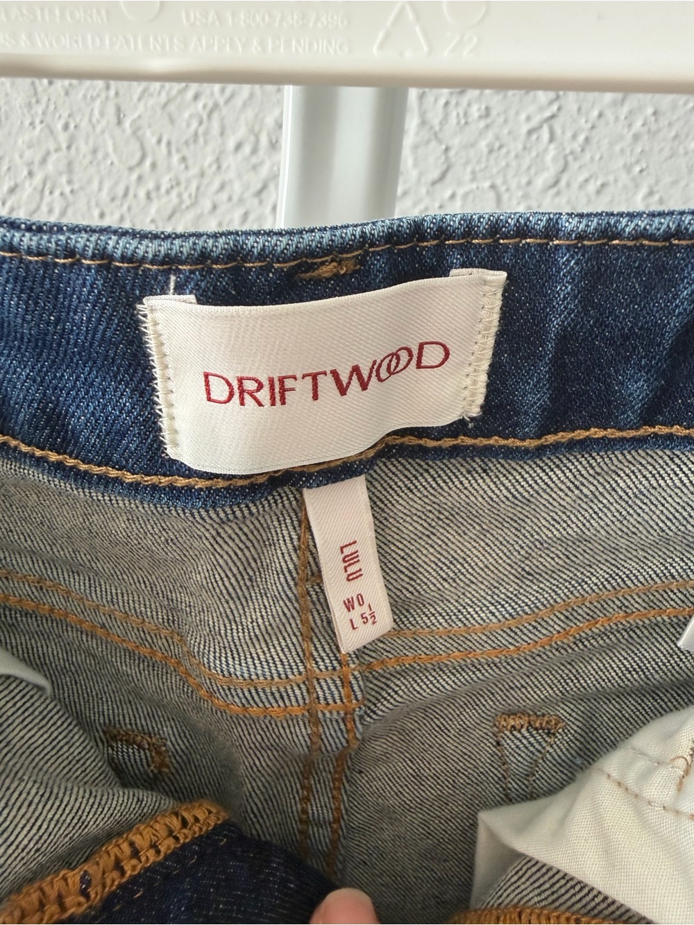 DRIFTWOOD Dark Blue Embroidered Floral Denim Shorts - Picture 6 of 7